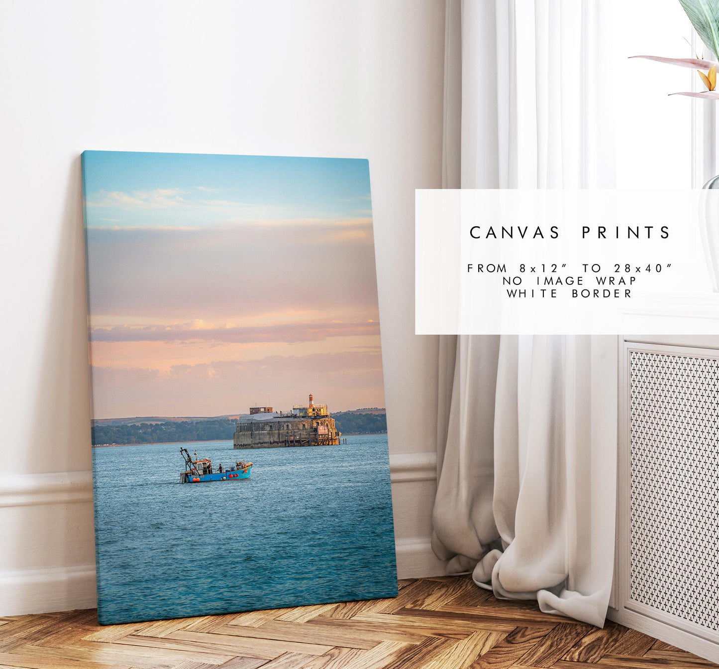 Spitbank Fort Sunset - Photography Print - Portsmouth and Southsea Prints - Wall Art -  Frame and Canvas Options -  Portrait