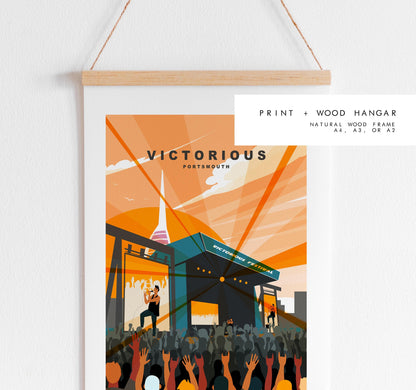 Victorious Travel Poster (Sunset - Orange) - Wall Art Print - Southsea and Portsmouth Travel Posters - Prints or Framed Prints