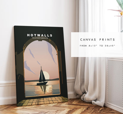 Hotwalls Travel Poster - Wall Art Print - Southsea and Portsmouth Travel Posters - Minimalist Retro Style - Prints or Framed Prints