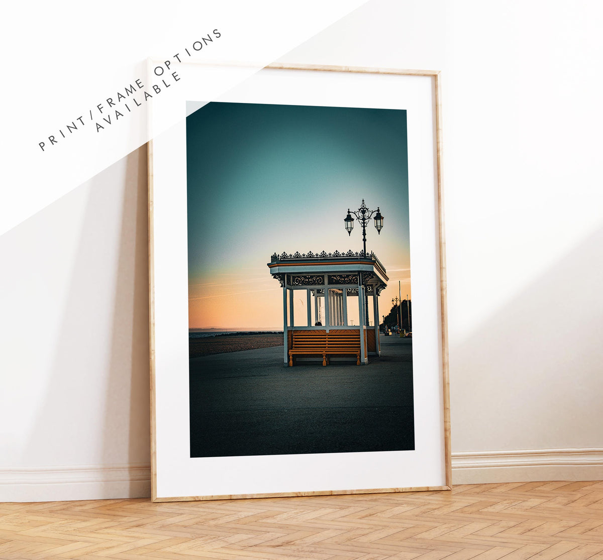 Southsea Seafront Shelters - Photography Print - Portsmouth and Southsea Prints - Wall Art -  Frame and Canvas Options -  Portrait