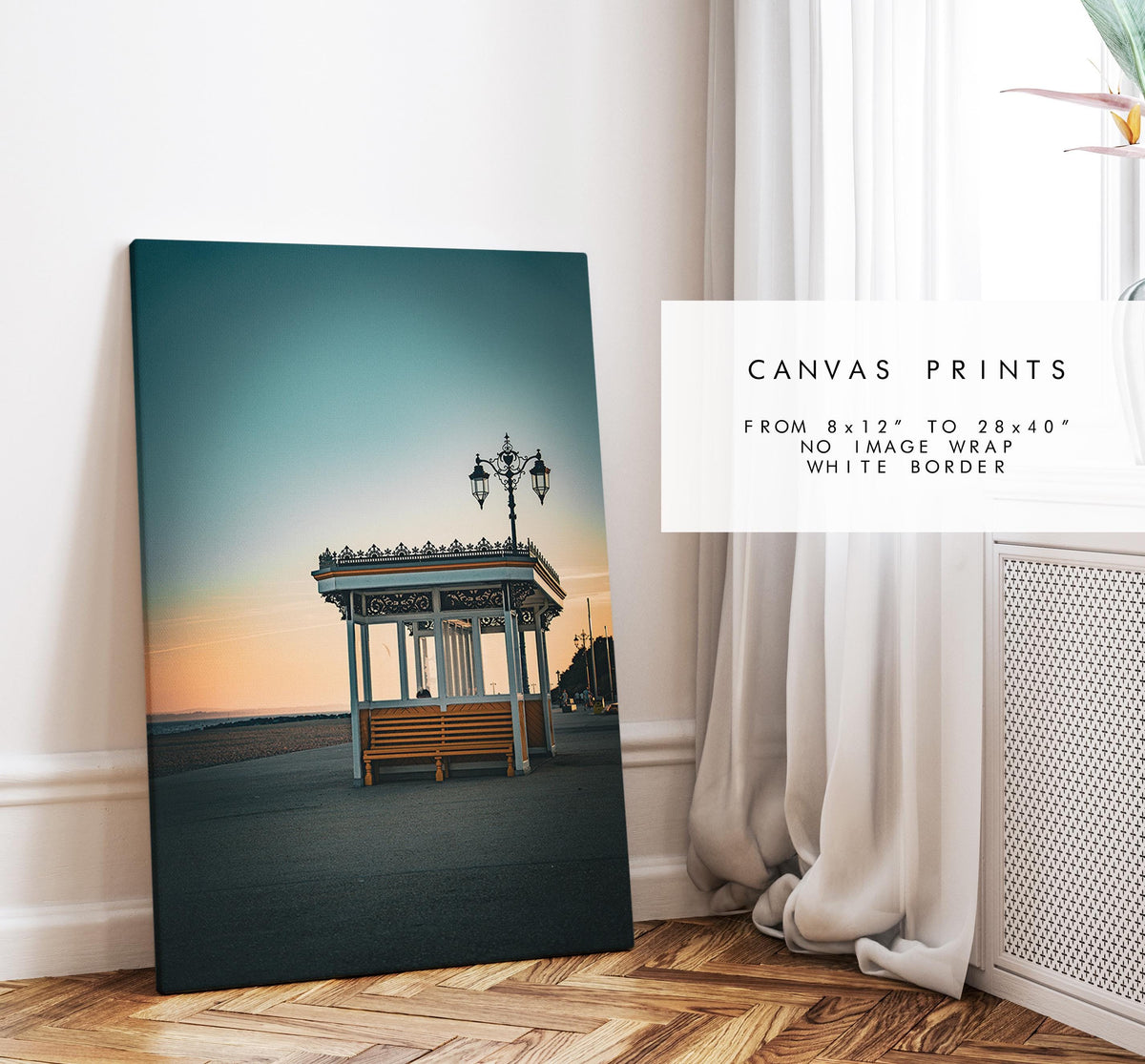 Southsea Seafront Shelters - Photography Print - Portsmouth and Southsea Prints - Wall Art -  Frame and Canvas Options -  Portrait
