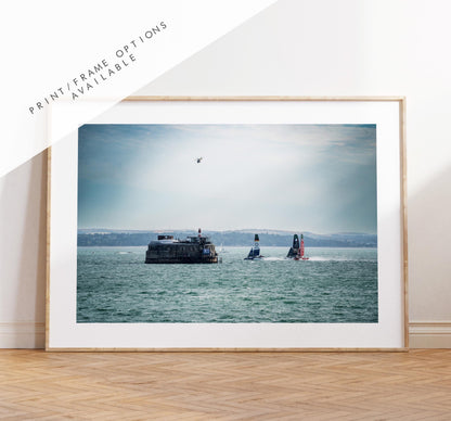Spitbank Fort (Sail GP) - Photography Print - Portsmouth and Southsea Prints - Wall Art -  Frame and Canvas Options - Landscape