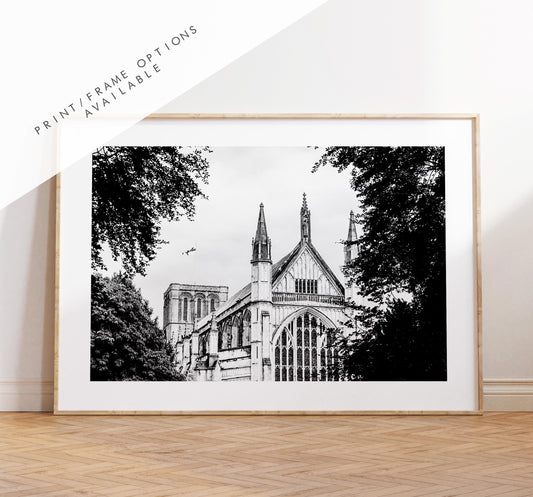 Winchester Black and White Photography Print - Hampshire Photography Prints - Wall Art -  Frame and Canvas Options - Landscape  - UK