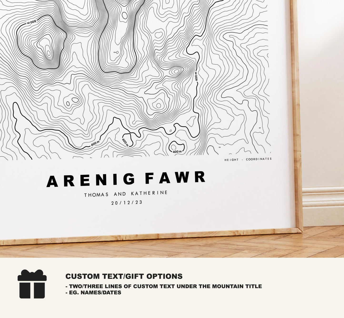 Arenig Fawr Map Print - Contour Map - Arenig Fawr Poster - Wales - Topographic Map - Print - Poster - Wall Art - Arenig Fawr Print