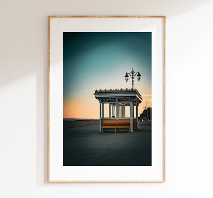 Southsea Seafront Shelters - Photography Print - Portsmouth and Southsea Prints - Wall Art -  Frame and Canvas Options -  Portrait