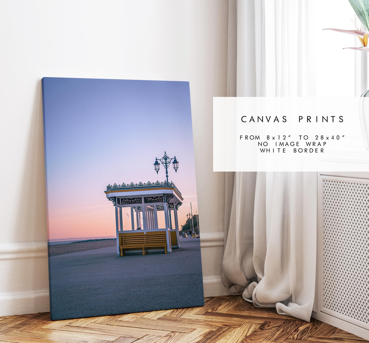 Southsea Seafront Shelters - Photography Print - Portsmouth and Southsea Prints - Wall Art -  Frame and Canvas Options -  Portrait
