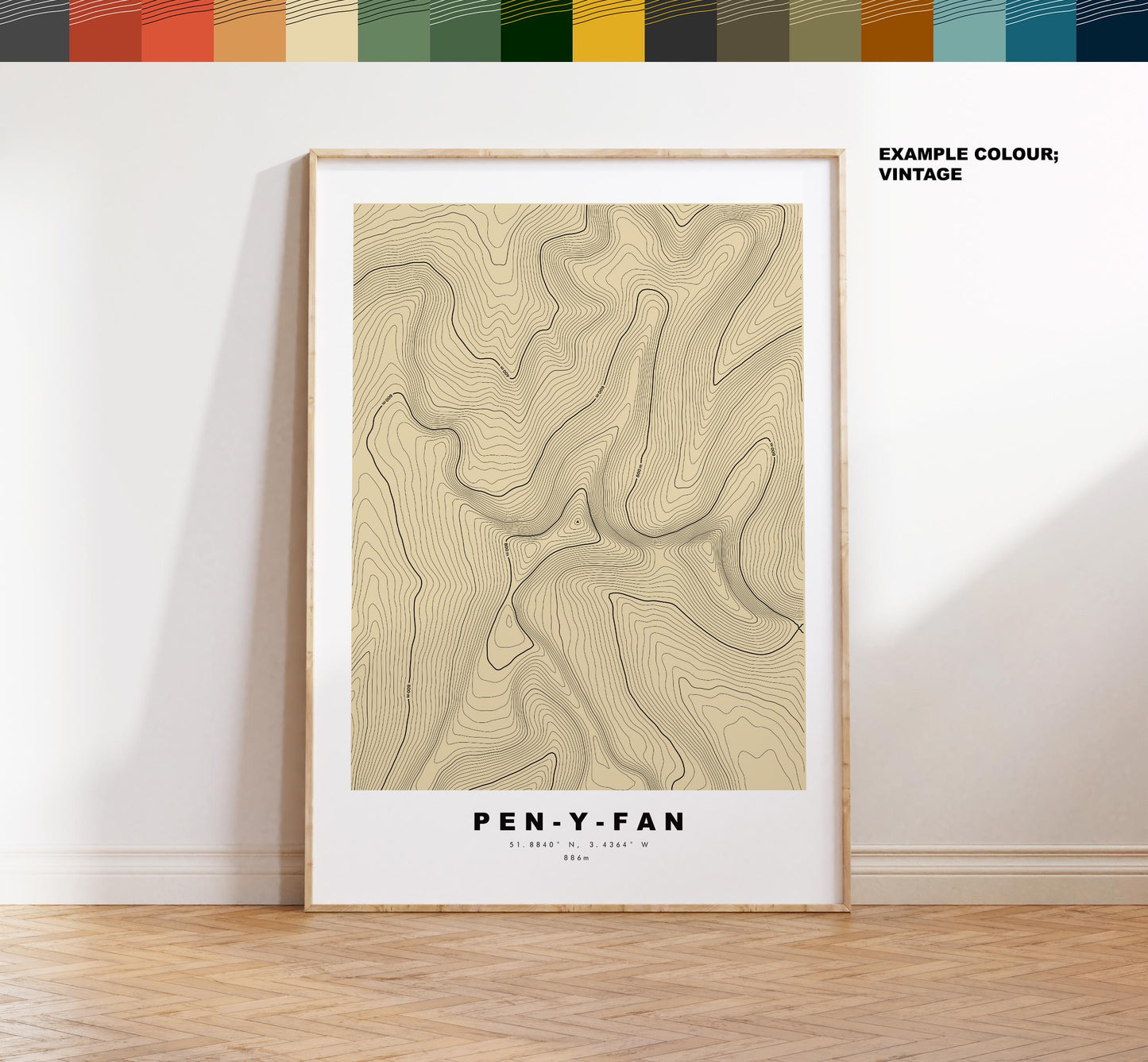 Custom Welsh Mountain Print - Any Location - Contour Print - Wales - Welsh Mountains - Map Poster - Contour Map - Topography - Topography
