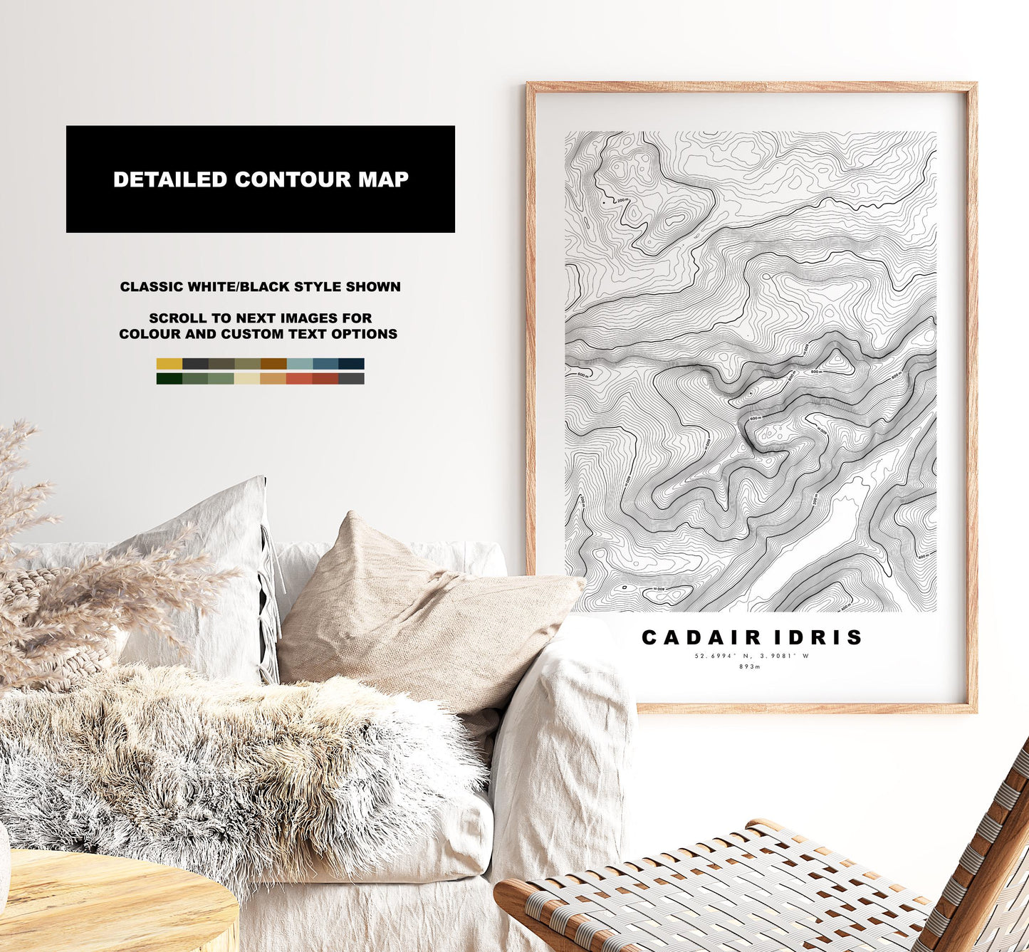 Custom Welsh Mountain Print - Any Location - Contour Print - Wales - Welsh Mountains - Map Poster - Contour Map - Topography - Topography