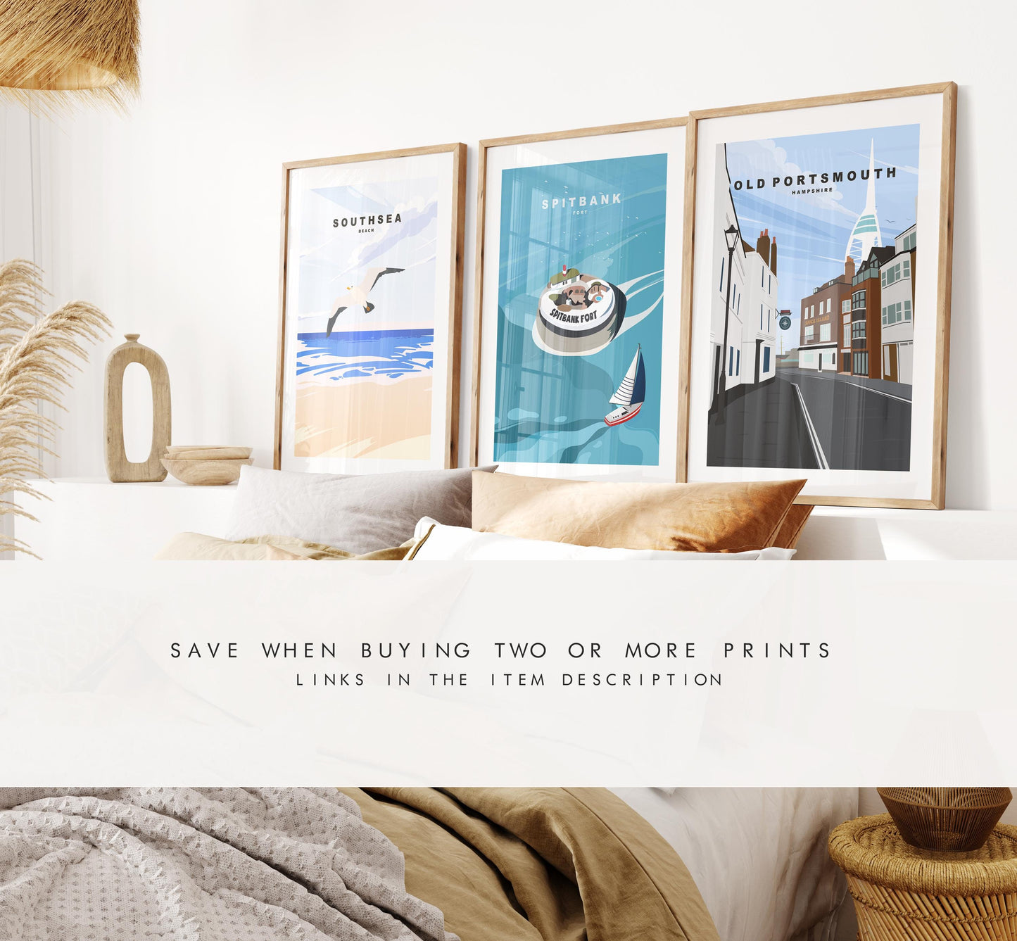 Victorious Travel Poster (Sunset - Orange) - Wall Art Print - Southsea and Portsmouth Travel Posters - Prints or Framed Prints