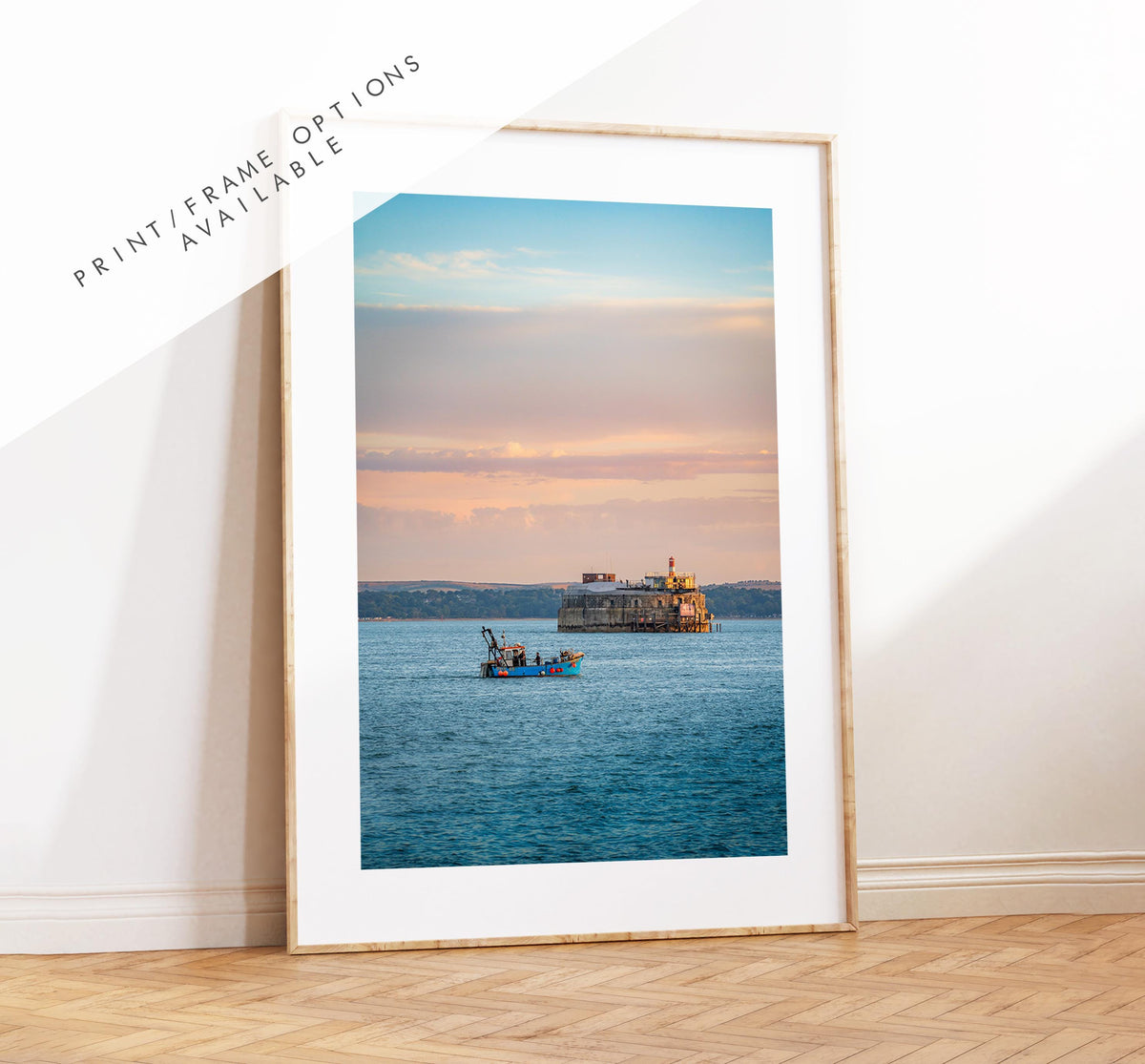 Spitbank Fort Sunset - Photography Print - Portsmouth and Southsea Prints - Wall Art -  Frame and Canvas Options -  Portrait