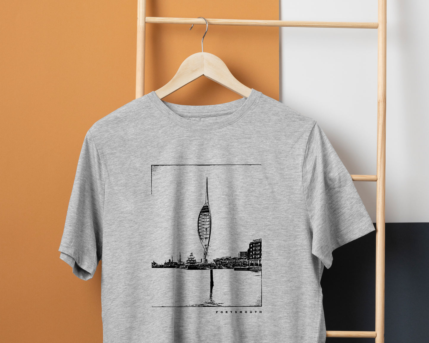 Portsmouth Sketch Tee - Available on White/Grey/Black T-Shirts