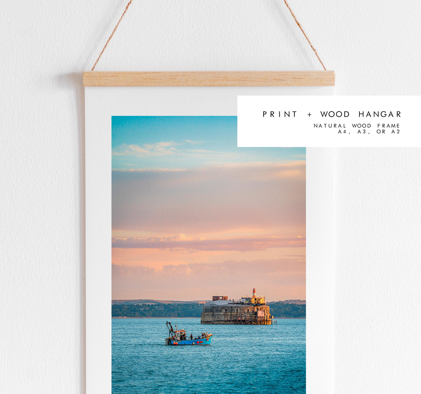Spitbank Fort Sunset - Photography Print - Portsmouth and Southsea Prints - Wall Art -  Frame and Canvas Options -  Portrait