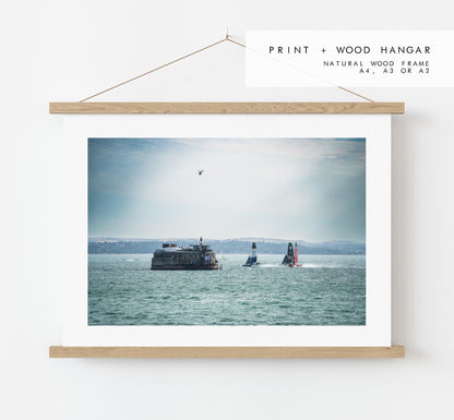 Spitbank Fort (Sail GP) - Photography Print - Portsmouth and Southsea Prints - Wall Art -  Frame and Canvas Options - Landscape