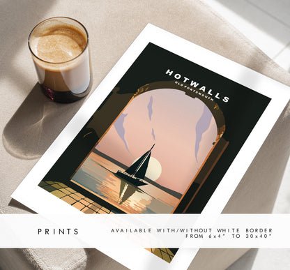 Hotwalls Travel Poster - Wall Art Print - Southsea and Portsmouth Travel Posters - Minimalist Retro Style - Prints or Framed Prints