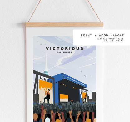 Victorious Travel Poster (Day) - Wall Art Print - Southsea and Portsmouth Travel Posters - Minimalist Retro Style - Prints or Framed Prints