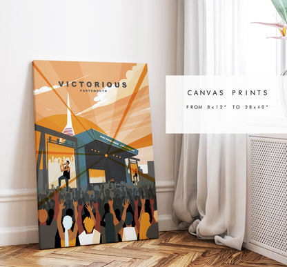 Victorious Travel Poster (Sunset - Orange) - Wall Art Print - Southsea and Portsmouth Travel Posters - Prints or Framed Prints