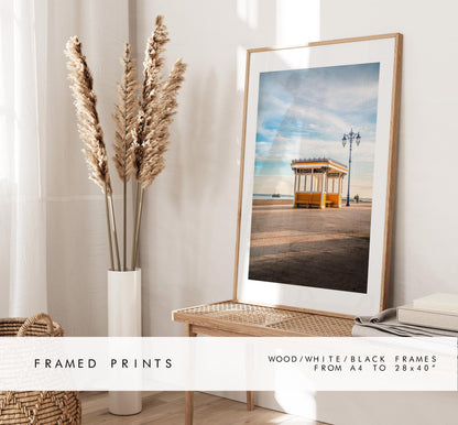 Southsea Seafront Shelters - Photography Print - Portsmouth and Southsea Prints - Wall Art -  Frame and Canvas Options -  Portrait