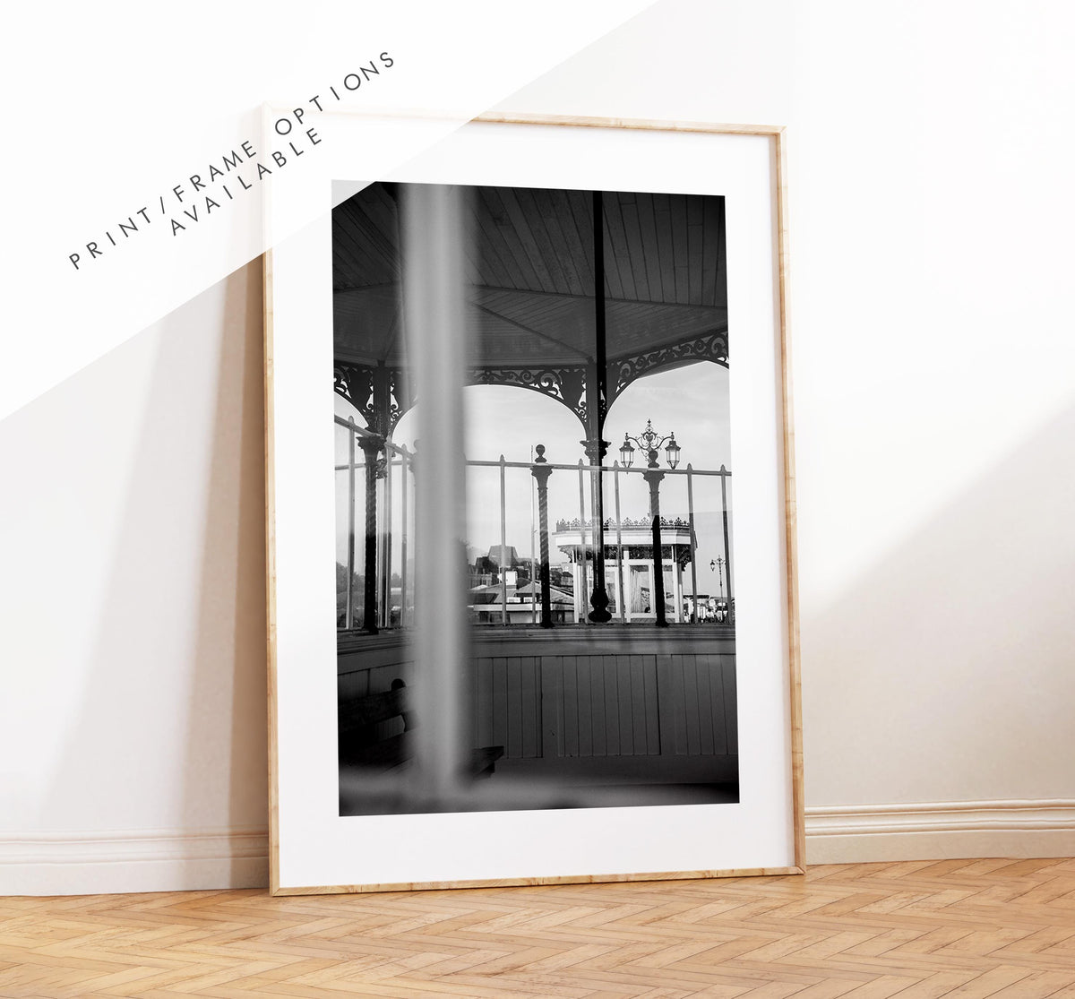 Southsea Promenade Black & White - Photography Print - Portsmouth and Southsea Prints - Wall Art -  Frame and Canvas Options - Portrait - BW