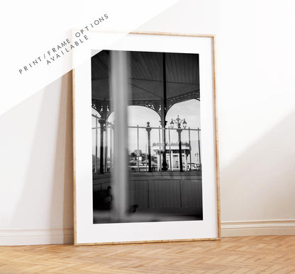 Southsea Promenade Black & White - Photography Print - Portsmouth and Southsea Prints - Wall Art -  Frame and Canvas Options - Portrait - BW