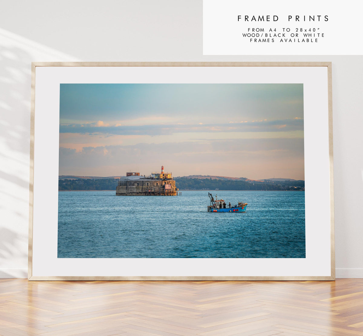 Spitbank Fort Sunset - Photography Print - Portsmouth and Southsea Prints - Wall Art -  Frame and Canvas Options - Landscape