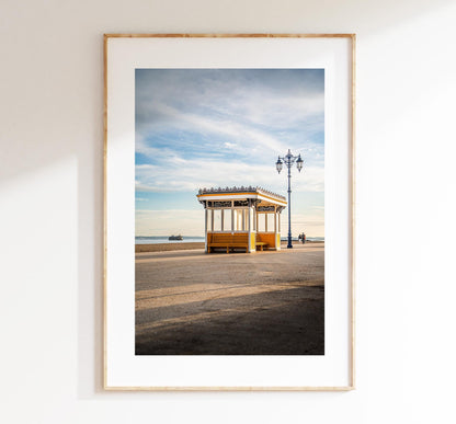 Southsea Seafront Shelters - Photography Print - Portsmouth and Southsea Prints - Wall Art -  Frame and Canvas Options -  Portrait