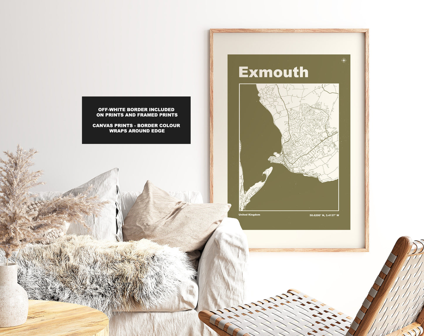 Exmouth Print - Map Print - Mid Century Modern  - Retro - Vintage - Contemporary - Exmouth Print - Map - Map Poster - Gift - Devon