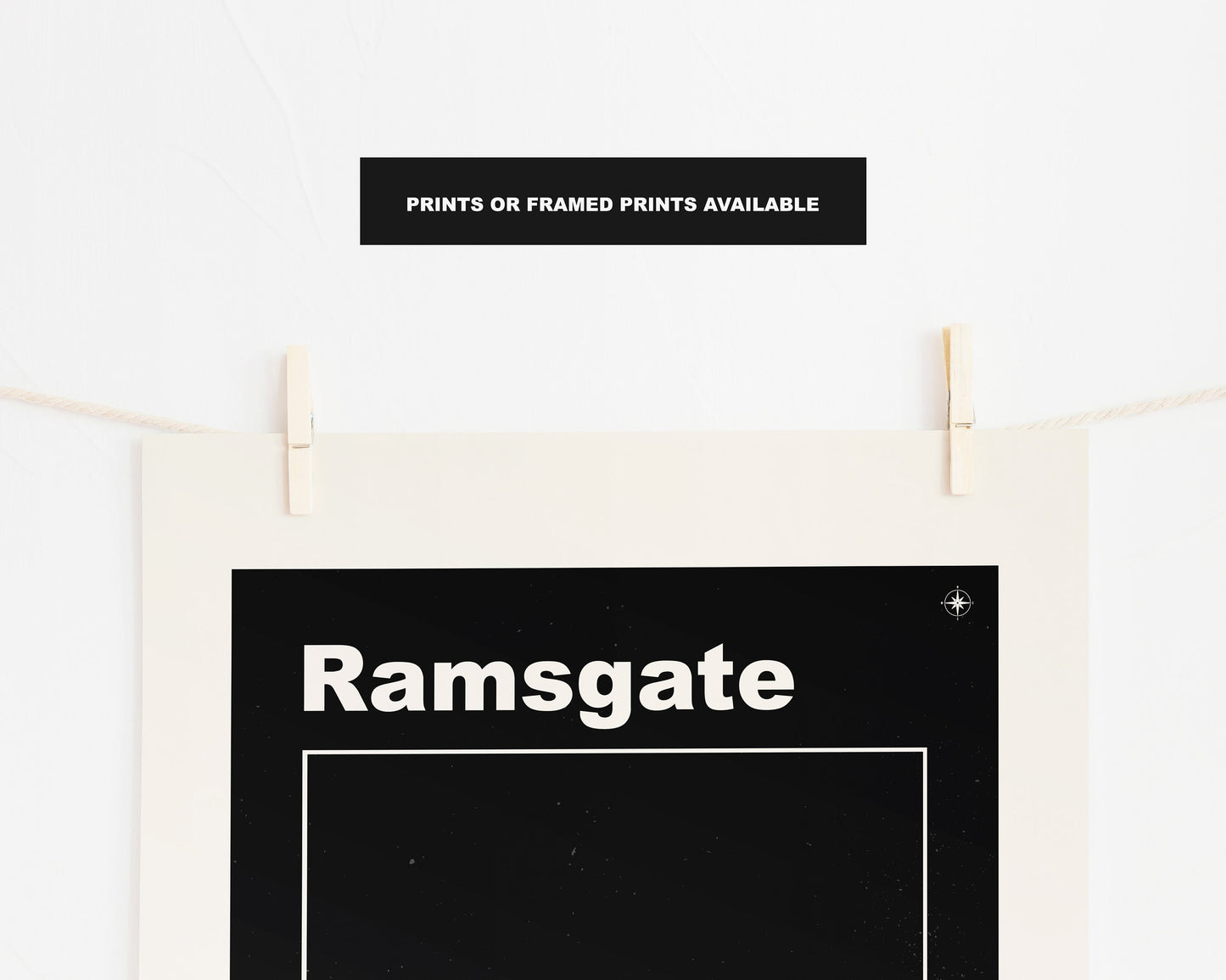 Ramsgate Print - Map Print - Mid Century Modern  - Retro - Vintage - Contemporary - Ramsgate Print - Map - Map Poster - Gift - Kent