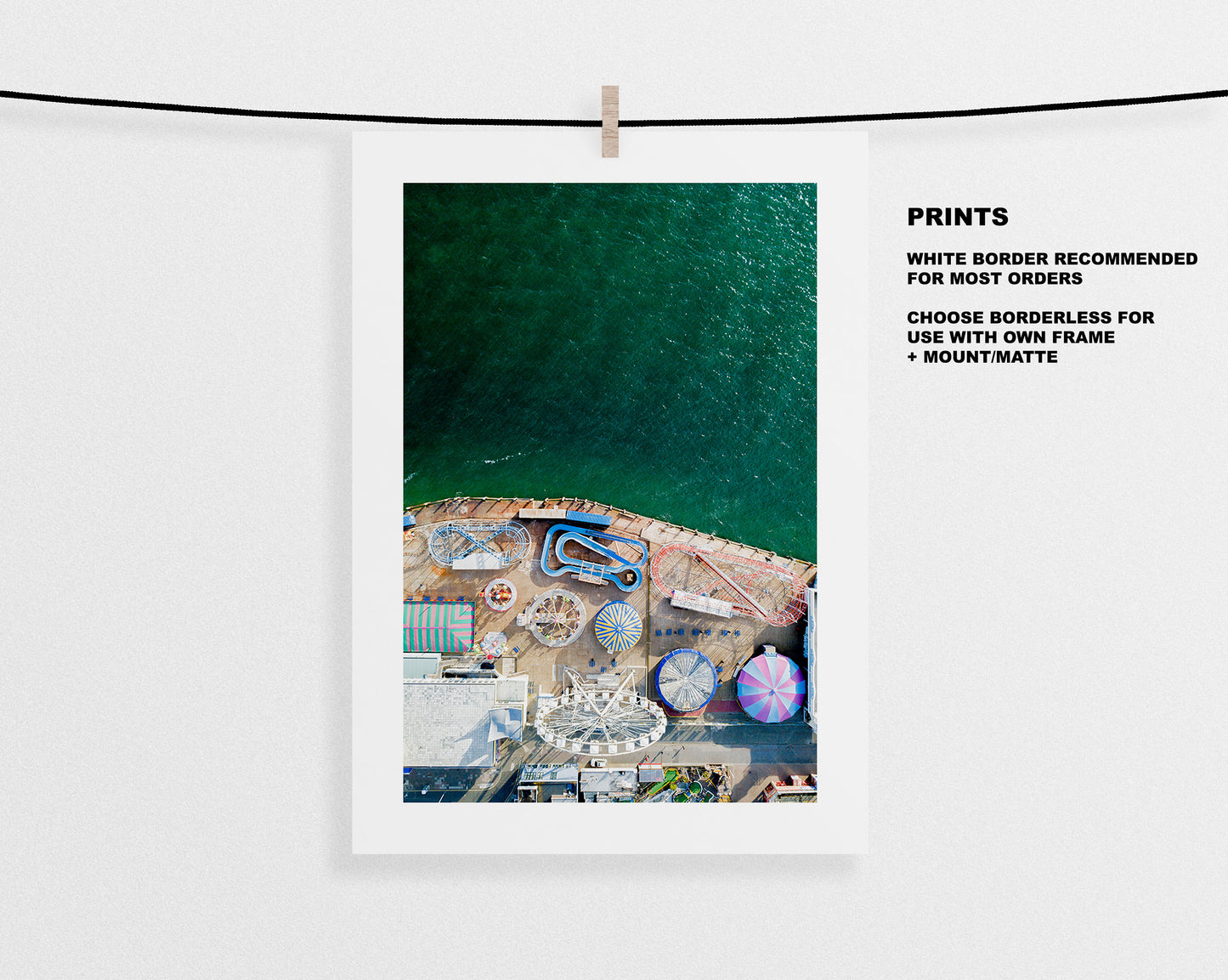 Clarence Pier - Photography Print - Portsmouth and Southsea Prints - Wall Art -  Frame and Canvas Options - Portrait - Aerial