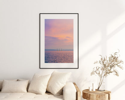 Solent Sunset - Photography Print - Portsmouth and Southsea Prints - Wall Art -  Frame and Canvas Options - Portrait