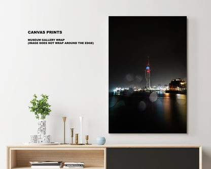 Portsmouth Nightscape - Photography Print - Portsmouth and Southsea Prints - Wall Art -  Frame and Canvas Options - Portrait
