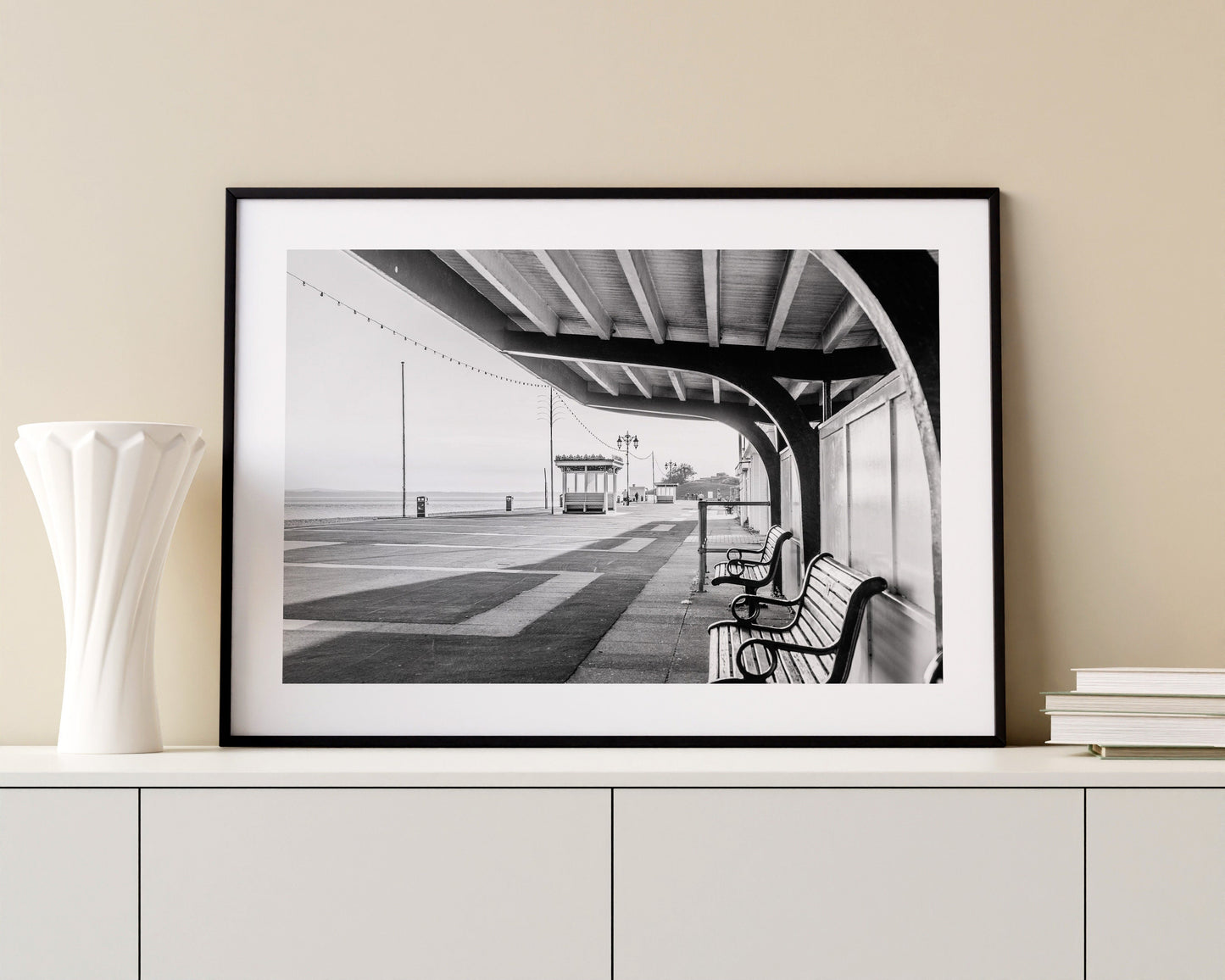 Southsea Promenade - Photography Print - Portsmouth and Southsea Prints - Wall Art -  Frame and Canvas Options - Landscape - BW