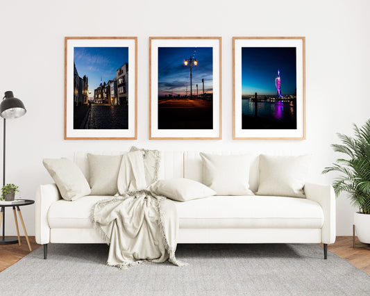 Portsmouth Print Set x3 - Photography Print Set - Portsmouth - Southsea - Old Portsmouth - Spice Island - Spinnaker Tower - Seafront