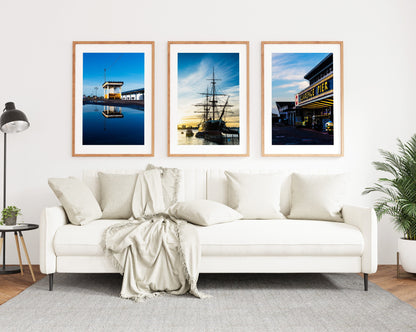 Portsmouth and Southsea Print Set x3 - Photography Print Set - Portsmouth - Southsea - Warrior - Southsea Seafront - Clarence Pier