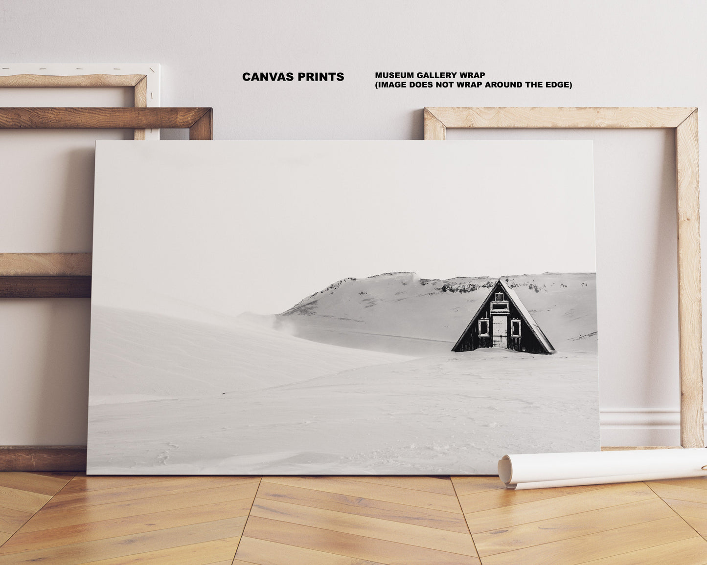 Iceland Print - Iceland Photography Print - Iceland Wall Art - Iceland Poster - Black and White Photography - Landscape - Cabin - House