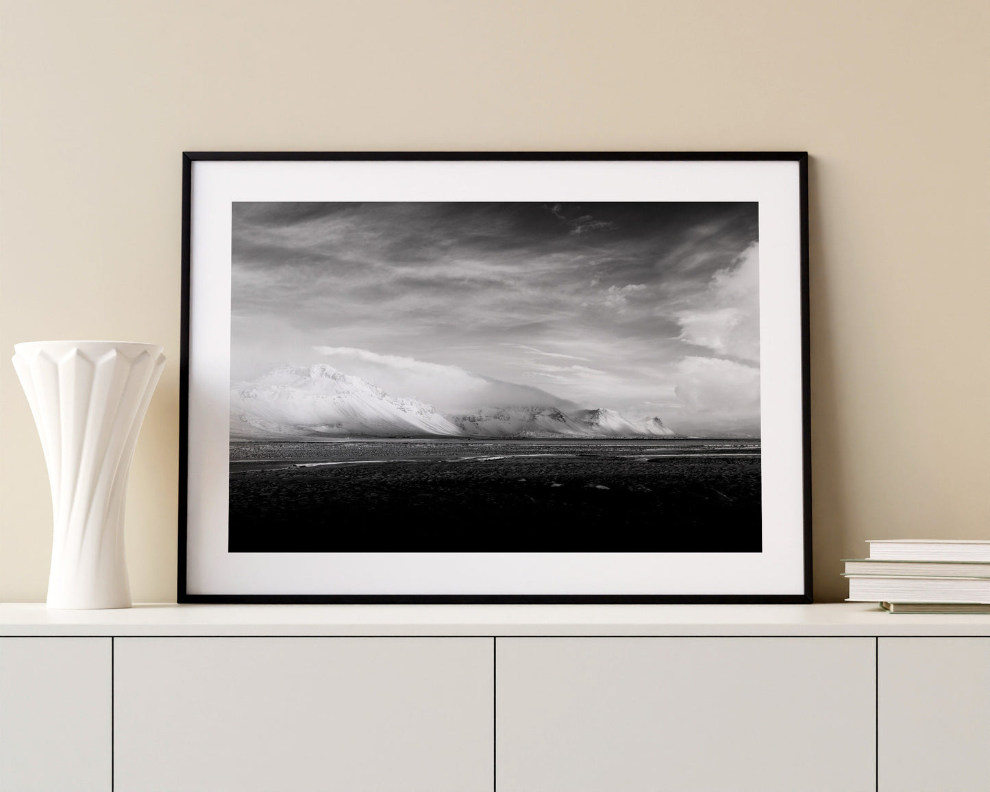 Iceland Mountains - Iceland Photography Print - Iceland Wall Art - Iceland Poster - Black and White Photography - Landscape - Mountain Print