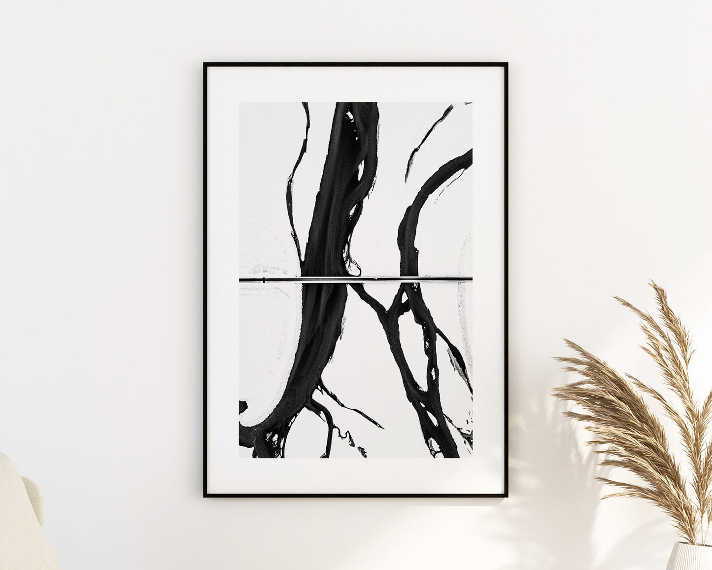 Iceland Aerial Print - Iceland Photography Print - Iceland Wall Art - Iceland Poster - Aerial Photography - Black and White Photography