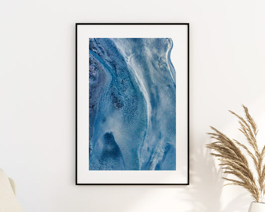 Aerial Seascape - Iceland Photography Print - Iceland Wall Art - Iceland Poster - Aerial Photography - Iceland Minimalist Print - Abstract