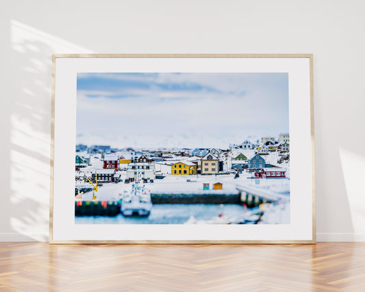 Stykkishólmur Print - Iceland Photography Print - Iceland Wall Art - Iceland Poster - Landscape - Icelandic Houses - Town - Architecture