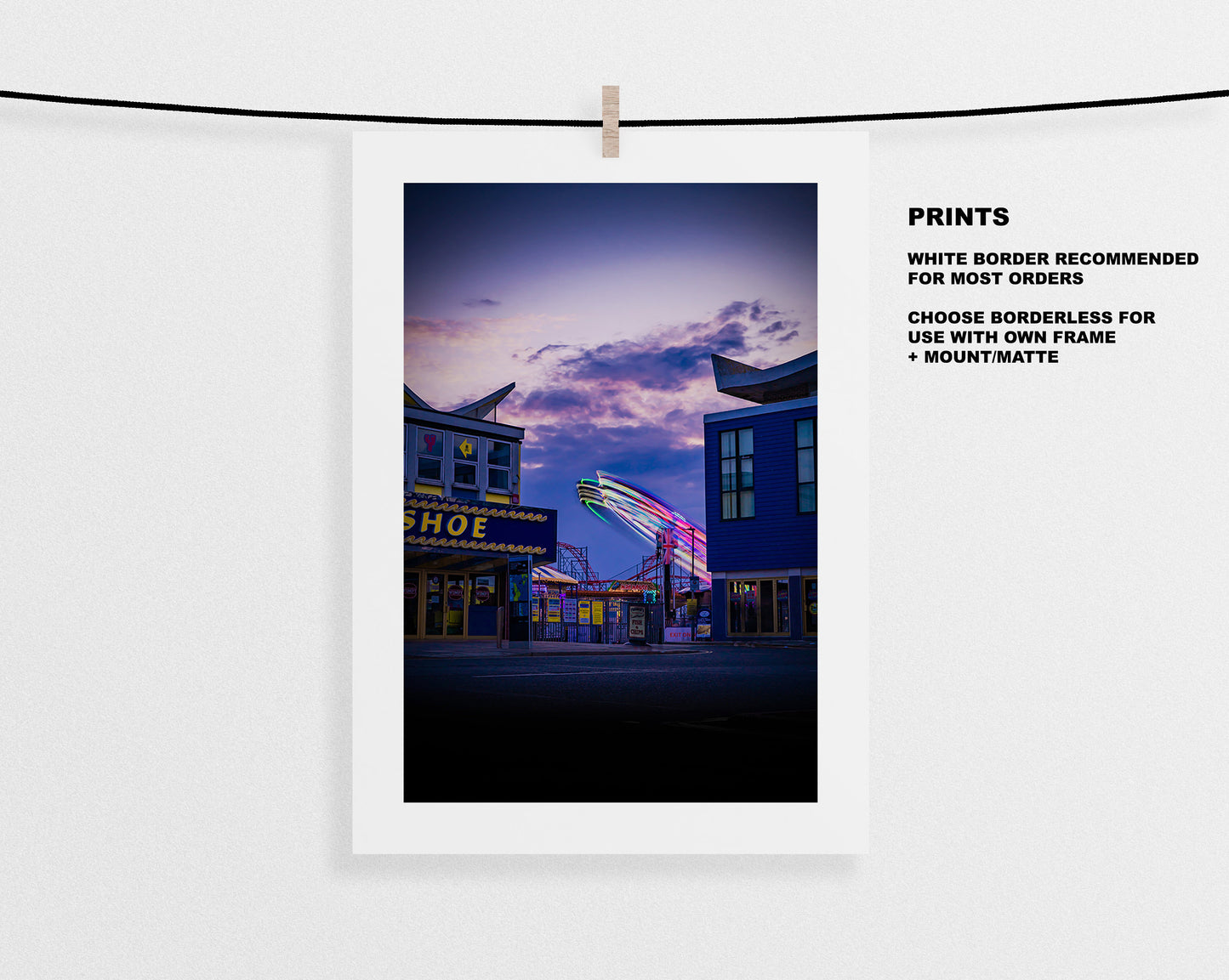 Clarence Pier - Photography Print - Portsmouth and Southsea Prints - Wall Art -  Frame and Canvas Options - Portrait