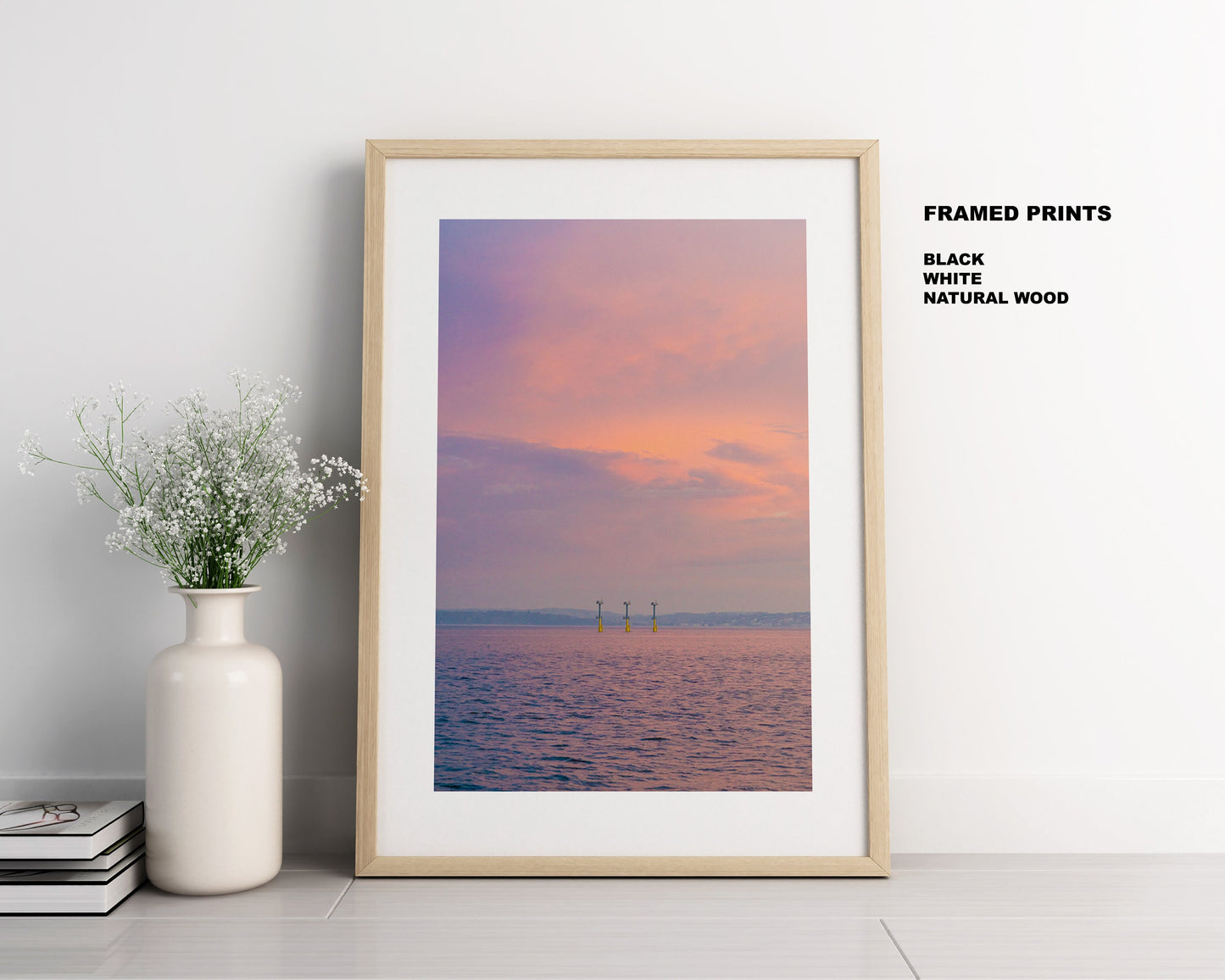 Solent Sunset - Photography Print - Portsmouth and Southsea Prints - Wall Art -  Frame and Canvas Options - Portrait