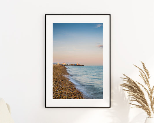 Southsea Beach - Photography Print - Portsmouth and Southsea Prints - Wall Art -  Frame and Canvas Options -  Portrait