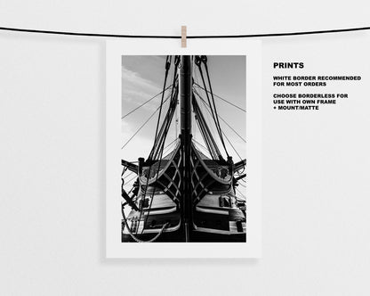Victory - Photography Print - Portsmouth and Southsea Prints - Wall Art -  Frame and Canvas Options - Portrait - BW
