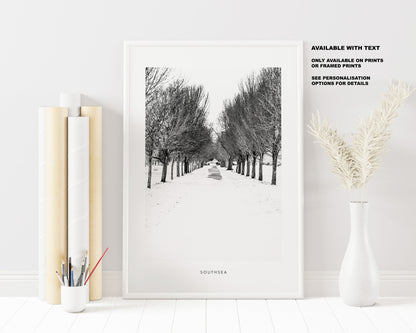 Snowy Southsea - Photography Print - Portsmouth and Southsea Prints - Wall Art -  Frame and Canvas Options - Portrait