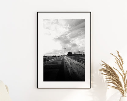 Eastney Promenade - Photography Print - Portsmouth and Southsea Prints - Wall Art -  Frame and Canvas Options - Portrait - BW
