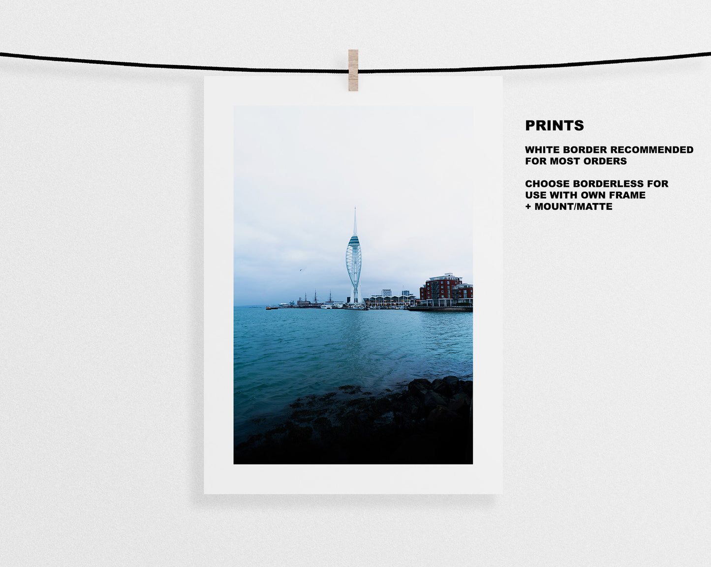 Spinnaker Tower - Photography Print - Portsmouth and Southsea Prints - Wall Art -  Frame and Canvas Options - Portrait