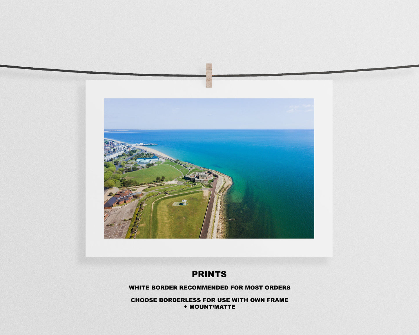 Southsea Seafront - Photography Print - Portsmouth and Southsea Prints - Wall Art -  Frame and Canvas Options - Landscape - Aerial