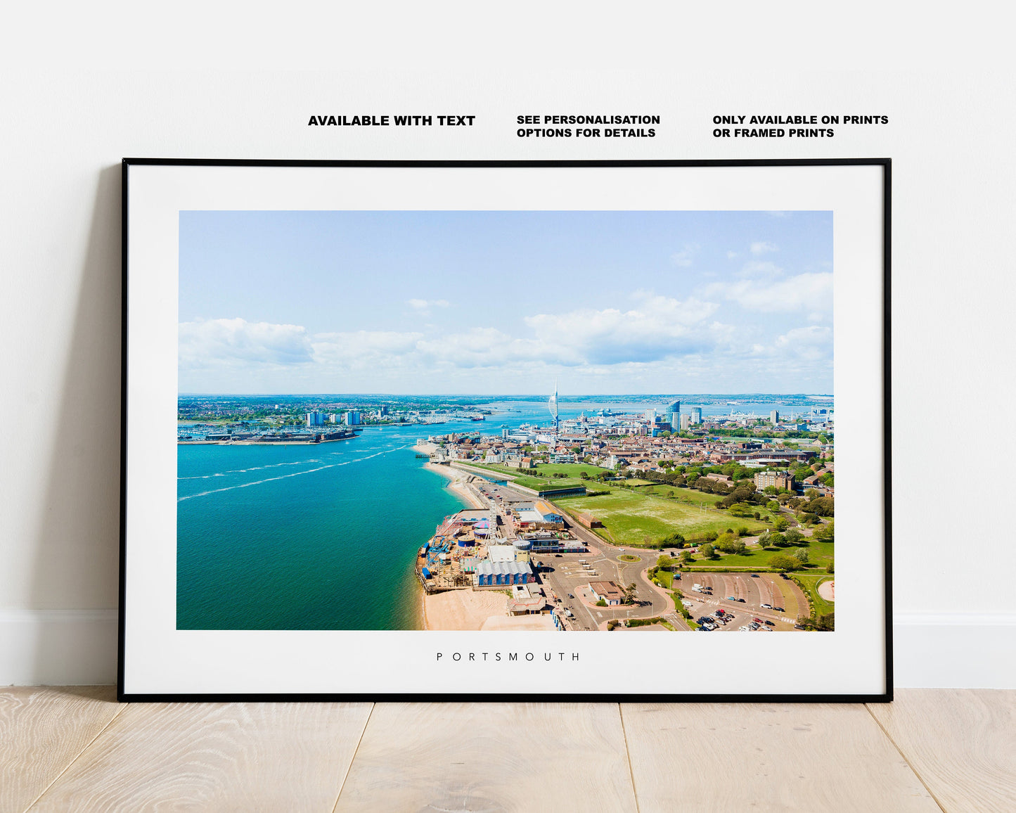 Portsmouth Print - Photography Print - Portsmouth and Southsea Prints - Wall Art -  Frame and Canvas Options - Landscape - Aerial