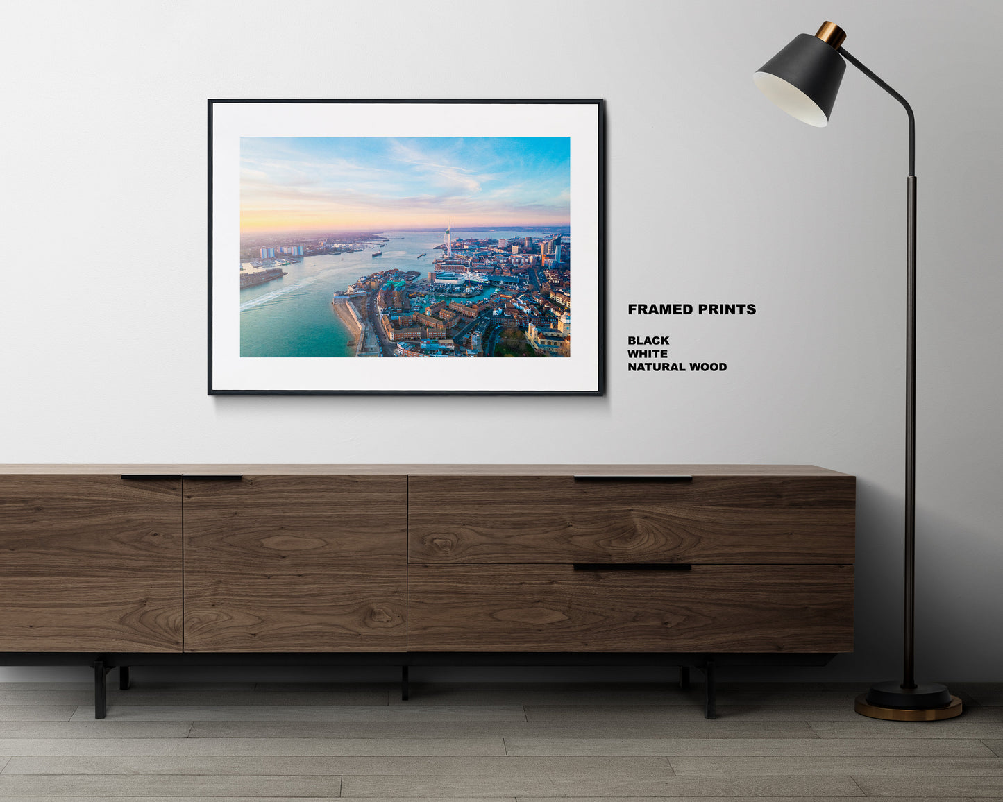 Portsmouth Print - Photography Print - Portsmouth and Southsea Prints - Wall Art -  Frame and Canvas Options - Landscape - Aerial