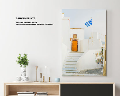 Greece Flag Photography Print - Greece - Print - Poster - Santorini Photography - Greece Wall Art - Greek - Greece Print - Greece Poster
