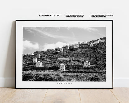Greek Windmills - Photography Print - Greece - Print - Poster - Santorini Photography - Greece Wall Art - Black and White - Monochrome